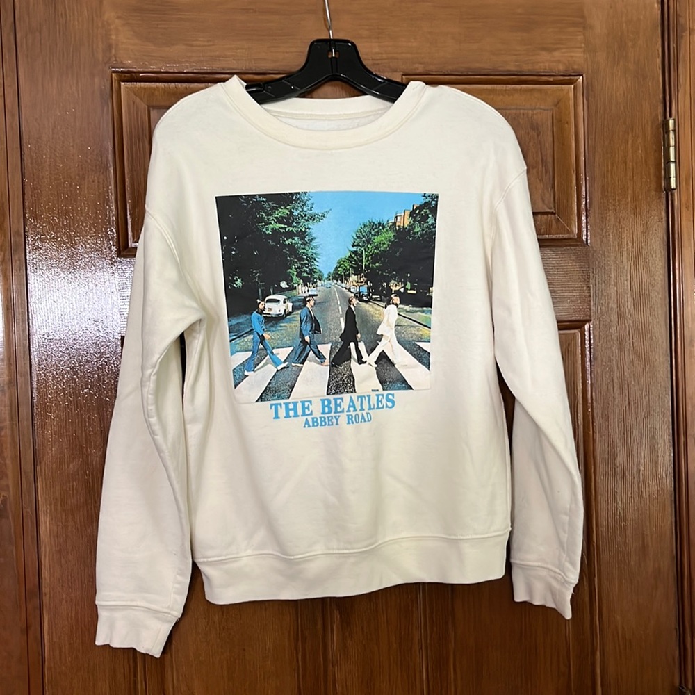 Cream colored Beatles sweatshirt size medium